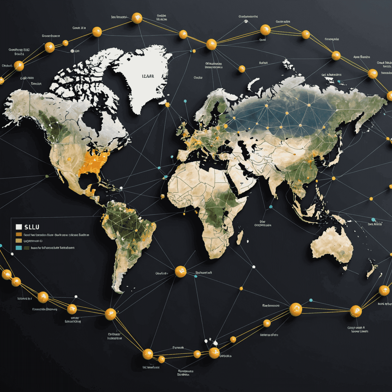 A dynamic visualization of global oil markets, showing interconnected nodes representing key players and flowing lines indicating market influences